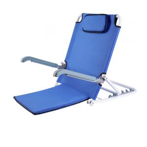 XIUXLI Dossier de lit relevable,Tapis de Plage Pliable avec dossiers,Support Dorsal r&eacute;glable, Dossier Multifonction pour Personnes handicap&eacute;es, dossiers Pliable avec Support de Main Courante-Bleu (hui-, neuf)