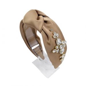 Bandeaux larges en satin de diamant léger de luxe, sensation de tempérament industriel lourd (marron) (ZHYYLD, neuf)