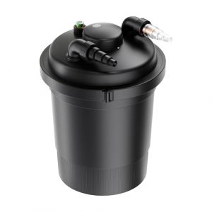 Wiltec CPF-380 Filtre de Bassin à Pression avec stérilisation UV - 380 x 380 x 525 mm - 11 W/étang 12000 l Max. / réservoir 25 l - Filtration Eau à Grand débit (Wiltec Wildanger Technik GmbH, neuf)