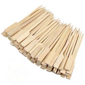 heavenlife 100 Pièces Brochettes de Bambou BBQ, 9cm Naturel Bois Bâtons de Barbecue, Pique a Brochette Bambou pour Grill Fêtes Buffets Cocktail Viande Fruits (Gadebo, neuf)
