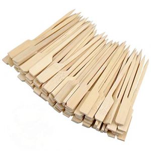 100 Pièces Brochettes de Bambou BBQ, 9cm Naturel Bois Bâtons de Barbecue, Pique a Brochette Bambou pour Grill Fêtes Buffets Cocktail Viande Fruits (heaven life, neuf)