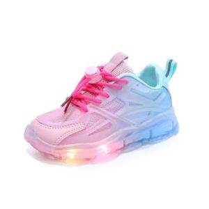 Baskets Lumineuses For Enfants Chaussures Lumineuses LED For Garçons Et Filles Chaussures Clignotantes Printemps Et Été Chaussures De Marche Décontractées Antidérapantes ( Color : Rose , Taille : 21 l (MODESPORT, neuf)