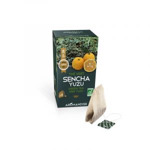 Aromandise - Th&eacute; vert Sencha et Yuzu en infusettes (18 sachets) (Objectif Zen, neuf)