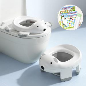 COOSEYA Pot Bebe Toilette Portable Pour BéBé à Bambin, SièGe De Toilette Pliant, Pot Pliable Enfant Voyage GarçOns Filles IntéRieur Et ExtéRieur (COOSEYA-FR, neuf)