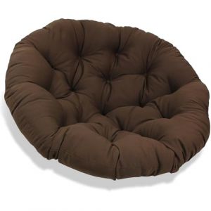 JIcloun 110cm Coussin pour Loveuse Fauteuil Rond Impermeable Coussin Salon de Jardin Exterieur Coussin Fauteuil Papasan Coussin Chaise Ronde Rotin Coussin Balcon, Terrasse - Marron Foncé (BVngHengYangShiQiDongXia, neuf)