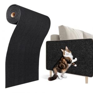 ReWallpaper 60CMx2M Tapis Griffoir Chat Adhesif Noir Anti Griffe Canap&eacute; Tissu Griffoirs pour Chats Mural Rouleau Grattoir Chaton Autocollant &Eacute;pais Moquette Adhesif Protection Canape Chat Anti Griffe (Livelynine Euro, neuf)