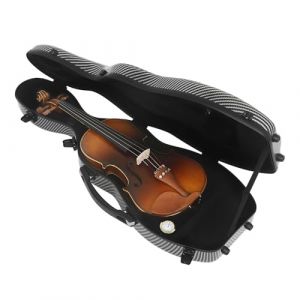 &Eacute;tui Violon 4/4 Full Size - Sac Transport Carbon Fiber avec 2 Bretelles et Hygrom&egrave;tre pour Violon 4/4, 3/4, 1/2, 1/8 (Qinqinzi, neuf)