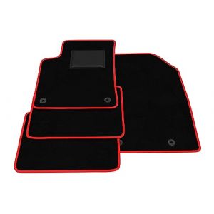 Tapis compatibles avec Citroen C3 AIRCROSS 2017-2024, Bord Rouge, kit de Tapis de Voiture personnalisé, Tapis en Velours, Tapis de Voiture (Somer Car, neuf)