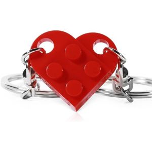 Porte Cle Coeur, LYHURK Porte Clef Couple Clé Coeur, Couple Keychain Duo Amoureux Comme Cadeau Pour Les Amoureux, Les Amis, La Famille (Rouge) (LYHURK, neuf)
