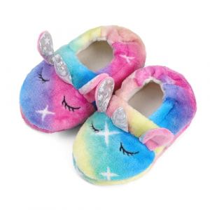 MASOCIO Chausson Enfant Fille Pantoufle Enfants Hiver Peluche Chaussure Antiderapant Taille 22 23 EU Animal Multicolore 3 (Ortego, neuf)