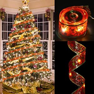DERAYEE 4m/13ft LED Guirlandes Lumineuses &agrave; Ruban Brillant，Rouge Guirlande Lumineuse de No&euml;l pour Nouvel an F&ecirc;te Mariage D&eacute;co de Sapin No&euml;l Ext&eacute;rieur Int&eacute;rieur (SULOLI, neuf)