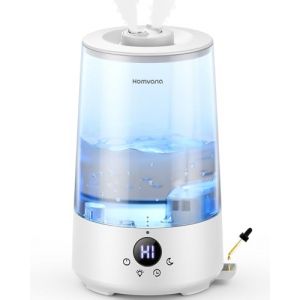 Homvana Top-Fill Humidificateur d'air pour chambre à coucher, 3,6 litres, 360 degrés, brume froide, 34 h, durable, silencieux 16 dB, petit diffuseur d'huiles essentielles (Kujia LLC, neuf)