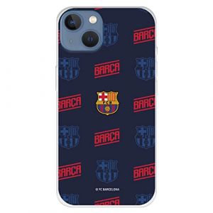 Coque pour iPhone 13 du FC Barcelone avec écusson rouge et bleu pour protéger votre téléphone. Coque en silicone souple sous licence officielle FC Barcelone (La Casa de Las Carcasas, neuf)