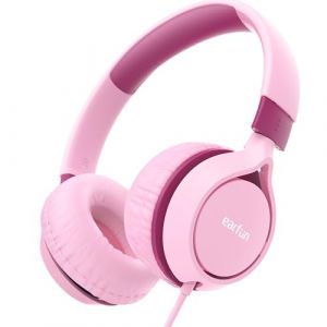 EarFun S1 Casque filaire pliable pour enfants, limite de volume de 85 dB, son stéréo, bandeau réglable, casque supra-auriculaire portable léger pour l'école, les voyages, les garçons, les filles, PC, (EarFun EU, neuf)
