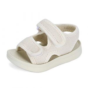 MK MATT KEELY Mixte Enfants Sandales pour Bébé Fille Garçon Bout Ouvert Souple été Plat Marche Beach Outdoor Sport Sandales,23 EU,Blanc (Matt Keely, neuf)
