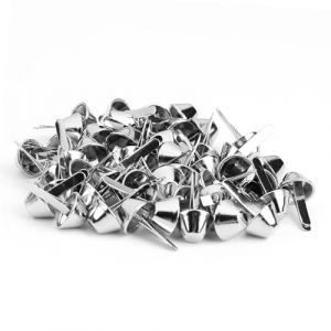 50 -pcs Sac Pieds Stud Spike, 10 mm Portefeuille C&ocirc;ne Studs Plat M&eacute;tal Spikes Rivet Crochet Brads Brads Sac Bas Boutons pour Sac &agrave; Main Portefeuille V&ecirc;tements Bricolage Cuir (Fonsyn, neuf)