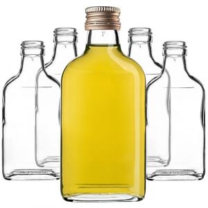 KADAX Lot de 5 petites bouteilles en verre avec bouchon &agrave; vis, 200 ml, vides &agrave; remplir (KADAX, neuf)