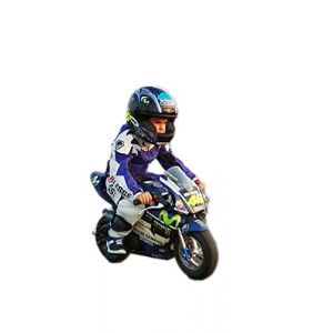 BI ESSE - Combinaison mini moto professionnelle pour enfant en cuir et Cordura, avec (bleu/blanc, 3XS (4-5 ans)) (BS MOTO, neuf)