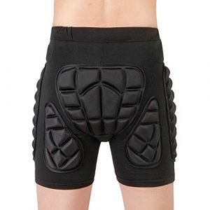WOSAWE Short de Protection pour Homme/Femme, Respirant Hip 3D Pantalon de Rembourr&eacute; pour Patinage Snowboard Ski Roller VTT Descente Rugby (BC305 Noir L) (WOSAWE SPORTS, neuf)