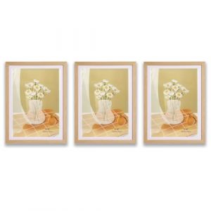 Furforstk cadre photo 15x20 3 pi&egrave;ces cadre 15x20, lot cadre photo mural, cadres photo pour 15x20 cm Photos et Tableaux - Tentes murales ou de table (Jaune) (Furfor, neuf)