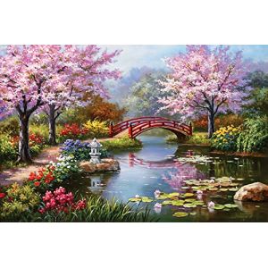SYMON point de croix kit complet,paysage,11CT canevas point de croix,debutant broderie point de croix imprimé,40×50cm (Yushangbo, neuf)
