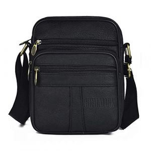 Realmark Sac &agrave; Bandouli&egrave;re en Cuir pour hommes, Petits Sacs &agrave; Bandouli&egrave;re en Cuir V&eacute;ritable Vintage, Sac &agrave; main &agrave; Poign&eacute;e d'affaires Classique,Sac de Voyage Messager (Realmarkeu, neuf)