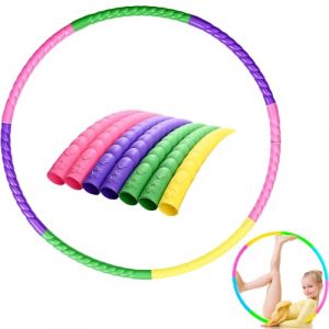 FENGCHUANG Cerceau Hula Fitness Hoop pour Enfants, Plastique Amovible Cerceaux Multicolores Amusants et Fitness, Hula Hoop avec Mousse, Hula Hoop d'exercice Fitness pour Garçons et Filles (FENGCHUANGI, neuf)