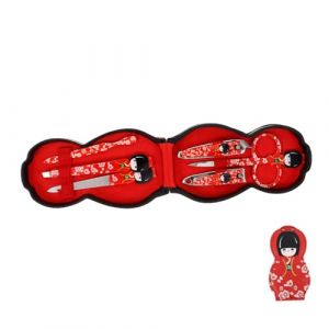 ELAYARD Kit De Manucure P&eacute;dicure 6 Pi&egrave;ces Acier Inoxydable Rouge Coupe-ongles Multifonction Pour Hommes Femmes Usage Voyage Soin Complet Des Ongles (Heyyii, neuf)