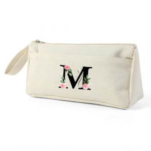 Blisswave Trousse Double Compartiment Originale, Personnalisé de A à Z avec Nom, Trousse Scolaire Simple, Moderne et Élégante, comme Cadeau pour Les Enseignants, Les Élèves, Les Collègues, Les Sœurs (xianyuanyuandianzishangmaoyouxiangongsi, neuf)