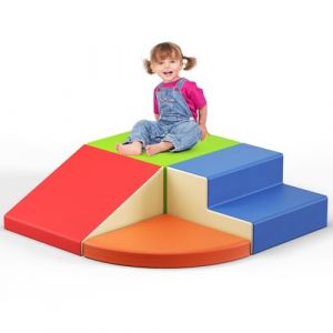 Lischwert Blocs de mousse de polyur&eacute;thane avec zone douce et formes d'activit&eacute; - Jouet multicolore pour les tout-petits (Couleur-PU-4PCS-02) (sjwndw, neuf)