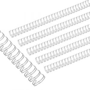 PATIKIL 11mm (7/16") Peignes de reliure à double boucle en fil, 20 Pcs Bobines de reliure à double boucle en métal Capacité de 70 feuilles Pas de 3:1 32 Anneaux de reliure, Argent (PATIKIL UK, neuf)
