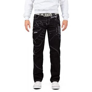 KOSMO LUPO Herren Jeans KM130-1 Schwarz W36/L34 (bans24, neuf)