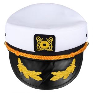 GALPADA Chapeau Marin Blanc Réglable Polyester Accessoire de Costume de pour Cosplay et Halloween Élégant et Confortable Protection Solaire (Hargrove Hare, neuf)