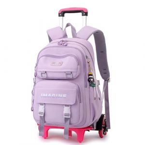 IvyH Cartable &agrave; Roulette Enfants Sac &agrave; Dos Chariot Cartable Primaire Garcon Fille &acirc;g&eacute;s de 7 &agrave; 14 Ans, 30L -Violet (IvyH, neuf)