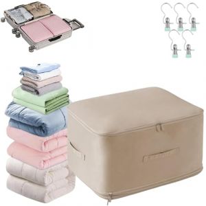 Sac de Compression Ultime Space Master, Casa Corner Sac De Compression, Sac-De Compression Ultime - Spacemaster, Grand Sac de Rangement Mobiles pour Couvertures (Beige, L(54 x 40 x 30cm)) (ZHANGXIAOLONGMIAOQIANJIEDAOSHUIXIGUAN, neuf)