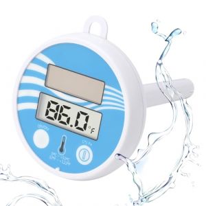 TNSLAND Thermomètre Piscine Flottant, Alimenté par énergie Solaire Thermometre Piscine Connecté, Numérique Thermomètre de Piscine Thermomètre de Piscine pour Piscines, Aquariums, Etangs, Spas (dongguanshiqinciqingwangluokejiyouxiangongsi, neuf)