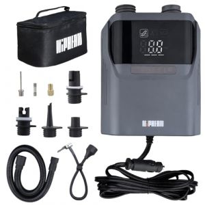 Niphean Gonfleur Electrique avec Câble de Charge Extra-Long de 3m, Gonfleur Pneus Voiture 50 PSI avec Sac, Pompe Electrique Paddle pour Gonflage Et Dégonflage, Pompe a Air Electrique pour SUP, Matelas (NPoutdoor, neuf)