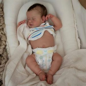 MAIHAO Poupée Reborn Bebe Reborn Fille Lavable à la Main Reborn Bebe Fille Corps en Vinyle Souple, Poupee Reborn Ressemble à Un Vrai bébé 20 Pouces Fille aux Yeux fermés (XUANXUAN521, neuf)