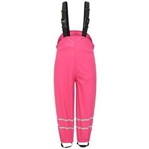 BenBoy Pantalon de Pluie Enfant Imperméable Respirant Salopette Étanche Coupe-Vent Pantalon de Boue pour Garcon Fille YK1221H-Pink-128 (Mikinese, neuf)