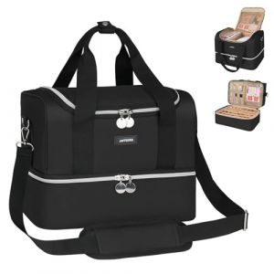 Rangement Vernis a Ongle, &Eacute;tui de Transport Organisateur de Vernis &agrave; Ongles pour 40 Flacons, Sac de Rangement pour Fournitures d'ongles &agrave; Double Couche, Noir (Yozhe, neuf)