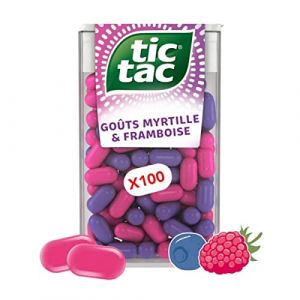 Tic Tac Bonbons go&ucirc;ts Framboise & Myrtille 49g (CHANNEL TOYS, neuf)