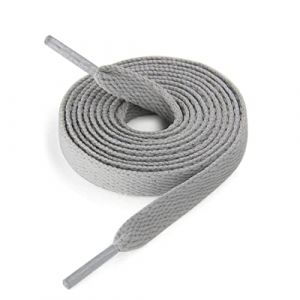 CCSOFTIME 2 Paire Lacets Gris Plats pour Baskets, Largeur 8mm Résistants Lacet Gris Clair pour Converse Nike New Balance Jordan,100CM (CCSOFTIME, neuf)