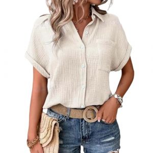chemise en lin, tunique femme grande taille, chemisier blanc femme, haut à manches longues carnival pour femmes, chemisier en dentelle, haut de fête, coupe ample tshirt, vetement mode, top dentelle (wumingzhibei, neuf)