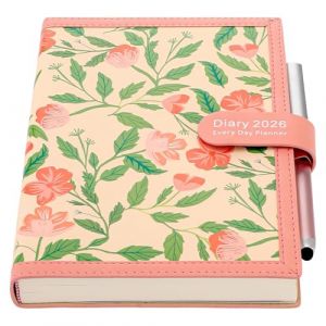 Mljtoyo Agenda 2026 A5 une page par jour, organisateur &agrave; couverture souple, planificateur quotidien de janvier &agrave; d&eacute;cembre 2026, planificateur A5 jour apr&egrave;s jour avec stylo, autocollants, poche arri&egrave;re (Creative Life EU Store, neuf)