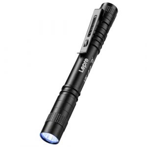 Lepro Lampe UV, Lampe Torche UV 365nm LED Lumière Noire Ultraviolet Détecteur pour Traceurs Fluorescents Chien Chat Tapis Détecteur Urine Scorpion Vérifie L'argent, 2 Piles AAA (Non incluses) (Lepro FR, neuf)