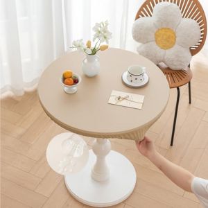 Morbuy Nappe Ronde Exterieur Imperm&eacute;able Jardin Cuir PU Lavable Anti Taches Cuisine Nappe de Table pour Anniversaire F&ecirc;te Table, avec Bord &Eacute;lastique (Kaki, Diam&egrave;tre 80cm) (Morbuy, neuf)