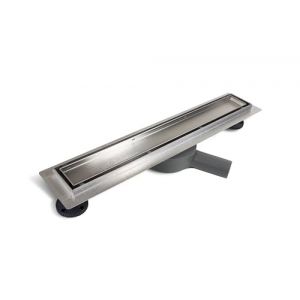 BALNEO Caniveau de Douche, Caniveau de Douche 100cm en Acier Inoxydable, Siphon Rotatif, Kit Complet, Caniveau de Douche des Deux C&ocirc;t&eacute;s avec Panneau ou sous Plaque, Drain 360 2en1 (BALNEO, neuf)