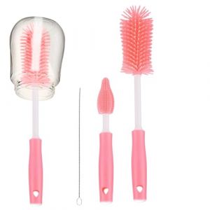 Brosses pour Le Nettoyage des Bouteilles, Outil De Nettoyage en Silicone pour Tuyau Et Paille, Brosse pour Le des Bouteilles, pour Bouteille Carafe Pot Tasse Paille Mixeur Presse Agrumes Ver (Jatour, neuf)