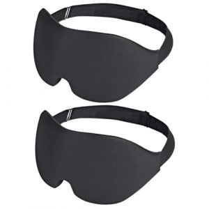 Beavorty 2 Pièces Masque de sommeil patch yeux bandeau yeux sleep mask masque pour les yeux ombrageant masque pour les yeux occultant masque facial sommeil masques cache-oeil de sommeil (T Innovation·HX, neuf)