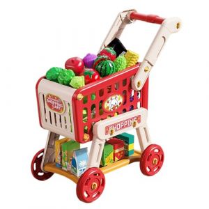 Chariot De Supermarché pour - Jouet Caddie avec Cuisine pour - Jouets Éducatifs avec Fruits Et Légumes pour Garçons Et Filles Jeux Interactifs Apprentissage Préscolaire (zipase, neuf)